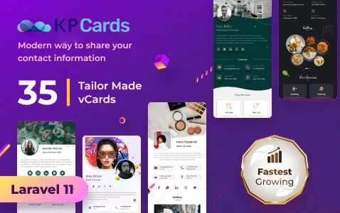 KP Cards – Digital Business Card Builder SaaS
